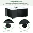 thumbnail image 5 of Lostcat 31" Modern Coffee Table: 2-Layer, Casters, Removable Tray, UV High-Gloss Marble, White+Black, 5 of 5