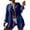 Blue, variant on Swimsuit Coverup for Women Sheer Mesh Lightweight Long Sleeve Lapel Collar Open Front Cardigans Beach Cover Up
