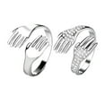 thumbnail image 1 of EeaseMX 1 par de anillos de cobre para parejas, anillos decorativos para el dedo, joyería para el dedo masculino y femenino., 1 of 8