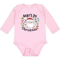 thumbnail image 3 of Inktastic Baby's 1st Christmas Santa with Candy Canes Boys or Girls Long Sleeve Baby Bodysuit, 3 of 5
