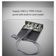 thumbnail image 3 of Lector de Tarjetas Interno USB 3.0 Micro-SD/TF Flash 3.5, Panel Frontal USB-C Tipo C, Concentrador de Disquete con Dos Puertos USB 3.0 para 3.5 Pulgadas Abierto, 3 of 5