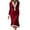 A128 Red-Long Sleeve Bodycon Dress, variant on Long Sleeve Bodycon Dress Women V-Neck Button Closure Midi Work Dresses Office Tunic Business Casual Officewear XXL