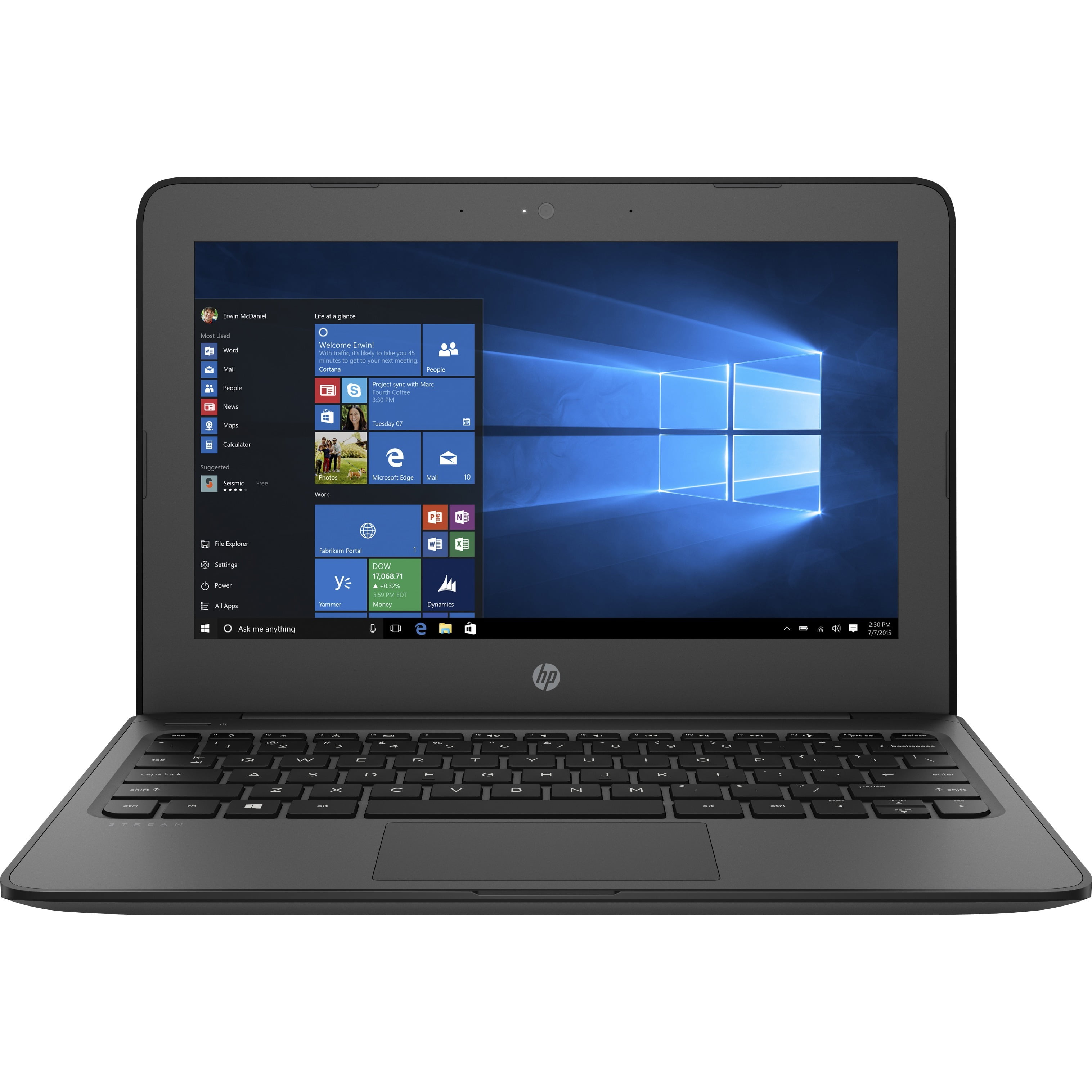HP Stream 11 Pro G4 11.6" Netbook, Intel Celeron N3350, 4GB RAM, 64GB