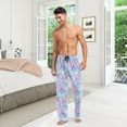 thumbnail image 7 of FREEAMG Watercolor Sea Shell Pajama Pants for Men, Men's Separate Bottoms, Pure Cotton Comfortable Lounge Pants for Men（55）, 7 of 7