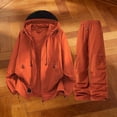 thumbnail image 2 of Enjoytime Two Piece Sets for Women Long Sleeve Hooded Zip Up Jacket Cargo Pants Outfits Fall Winter Plus Size Fashion Travel Casual Tracksuit, 2 of 5