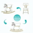 thumbnail image 5 of Qaba Wooden Rocking Horse Toddler Baby Ride-on Toys for Kids 1-3 Years with Classic Design & Wood Safety Bar, White, 5 of 10