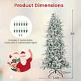thumbnail image 2 of Gymax 6 FT Pre-Lit Artificial Christmas Tree Snow-Flocked Hinged Xmas Tree, 2 of 10