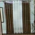 thumbnail image 1 of Sloane 84" Embroidered Lined Grommet Window Curtain Panel - Chocolate, 1 of 1