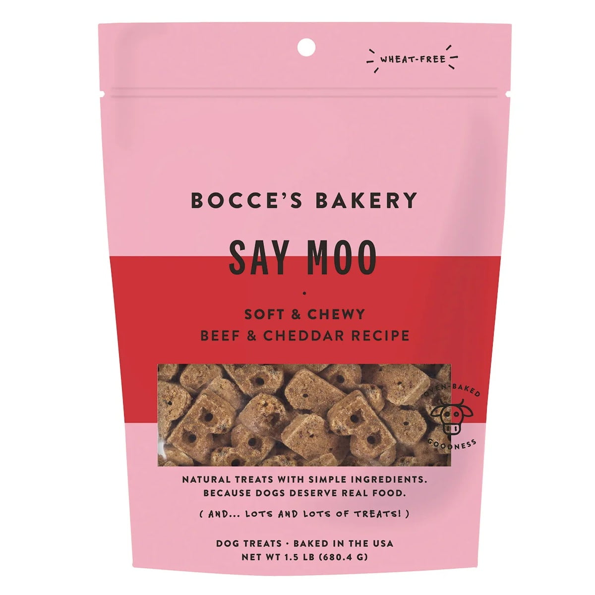 Bocce's Bakery Say Moo Soft & Chew Dog Treats, 24 Ounce