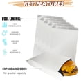 thumbnail image 3 of 30 count  Paper Waxed Bag Foil Inner Hot  Bag  Storage Greaseproof Bags Party Favor for  BBQ Sandwiches Hamburger Bread Packing Take Out Breakfast Lunch Bags 7.5x11.8+1.97 inch, 3 of 6