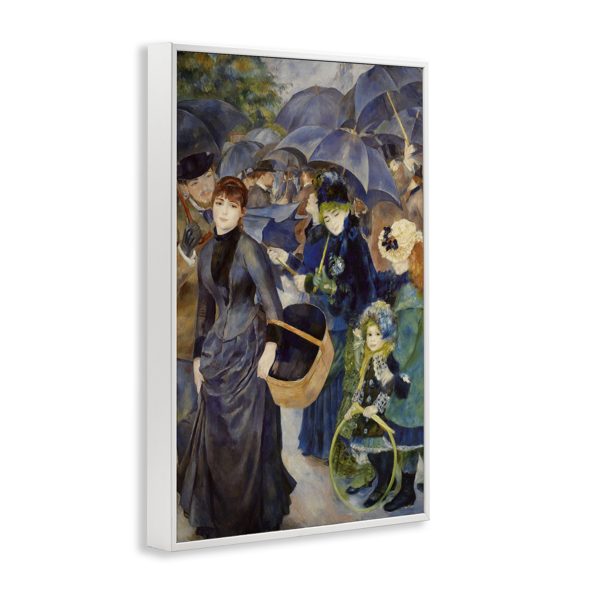 The Umbrellas Renoir White Framed Giclee Art, design by Masters Collection