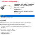 thumbnail image 2 of Combination Light Socket - Compatible with 1969 - 1974 Chevy Corvette 1970 1971 1972 1973, 2 of 2