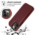 thumbnail image 4 of Compatible with iPhone 13 Wallet Case with Card Holder, PU Leather Kickstand Card Slots Case, Double Magnetic Clasp Durable Shockproof Cover 6.1 Inch(Brown), 4 of 5