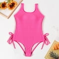 thumbnail image 2 of Swimsuits Solid Kids One Piece Swimsuit Girls Bathing Suit for Teenagers 8-10 Years Girls Fashion, 2 of 6