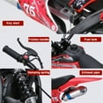 thumbnail image 6 of Jnismy Gasoline 49cc Dirt Bike for Kids,4-Stroke Gas Power Mini Dirt Bike,Off Road Mini Motorcycle,Children Pocket Motorbike with Disc Brakes,Red, 6 of 13