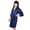 Dark Blue, variant on KYAIGUO Baby Girls Satin Robe Kids Satin Bathrobe Toddle Soft Bath Sleepwear for Teenagers Summer Long Pajamas for Girls 2-14Y