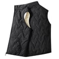 thumbnail image 6 of SEROYE Mens Vest Sherpa Lined Padded Stand Collar Sleeveless Full Zip Embossed Gilet for Fall Winter Layering Outerwear (3XL, Black), 6 of 9