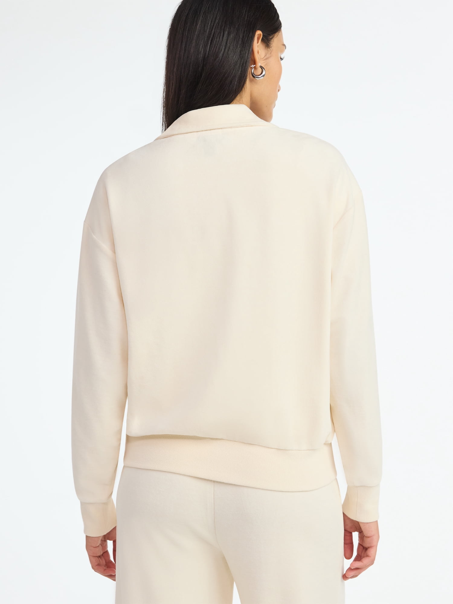Scoop Women’s Velour Track Jacket, Lightweight, Sizes XS-XXL
