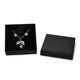 thumbnail image 3 of Square Cardboard Necklace Box Jewelry Storage Case with Velvet Sponge Inside for Necklaces Black 8.8x8.8x2.65cm, 3 of 3