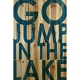 thumbnail image 3 of Marmont Hill 'Go Jump Blue' Textual Art on Natural Pine Wood, 3 of 5