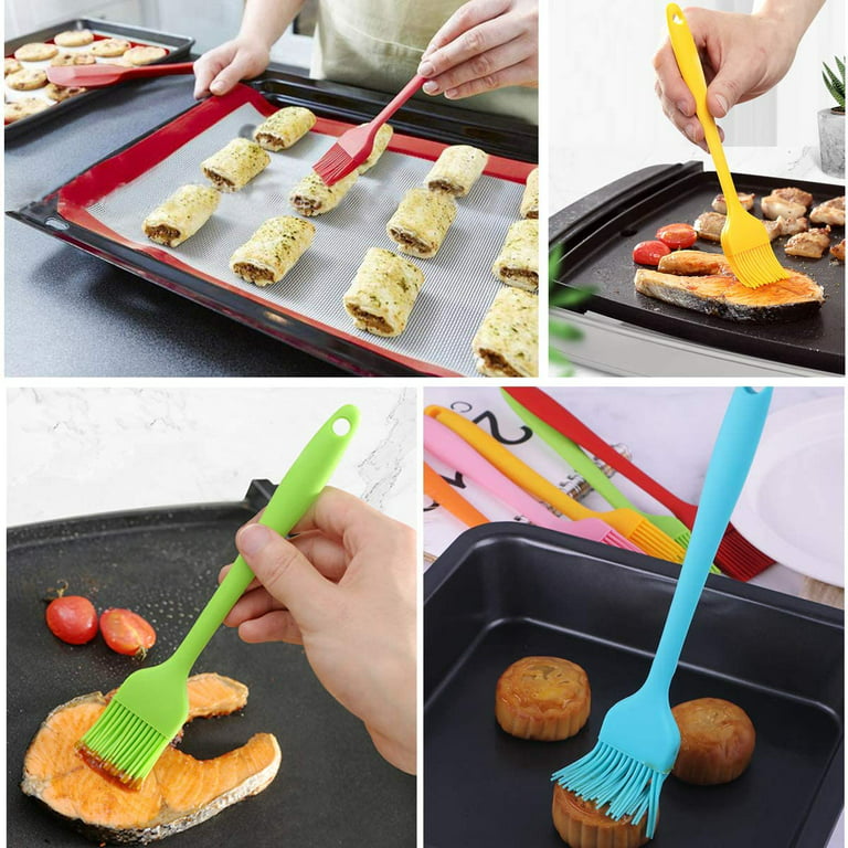 Kitchen Mama Silicone Basting Pastry Brush: Set of 2 Heat Resistant Basting Brushes for Baking, Grilling, Cooking and Spreadi