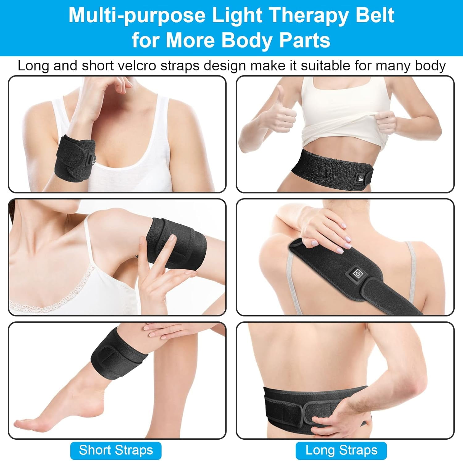 Red Light Therapy Hand Wrap,Near Infrared Light Therapy Belt Wearable Infrared Wrap Neck Face Chin Knee Ankle with 660nm 850nm Infrared Light for Hands Wrist Carpal Foot Joint Stiffness 2025