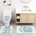 thumbnail image 4 of FMSHPON for MeMy House We Shall Serve Faithful Sayings 4 Piece Bathroom Set Shower Curtain Bath Rug Contour Mat and Toilet Lid Cover, 4 of 8