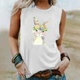 thumbnail image 2 of Levmjia Tank Tops For Women Easter Printed Plus Size Casual Sleeveless Round Neck Basic Shirts Blouse Pullover Versatile Vacation Daily Wear, 2 of 4