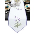 thumbnail image 2 of Purple Flower Lavender ce Table Runner Tablecloth Placemat Table Mat For Home Textile Wedding Party Decoration Supplies, 2 of 5