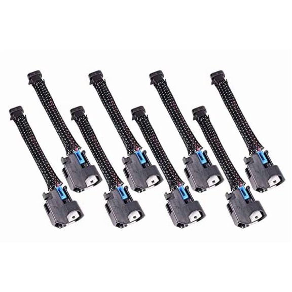 ICT Billet Wire Harness Adapter Compatible with Mini Delphi Multec 2 Harness to USCAR EV6 Fuel