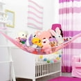 Stuffed Animal Toy Net, 55in Triangle Net Stuffed Toys Organizer Black