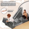 thumbnail image 3 of CONTOUR COMFORT Kids Couch Modern Soft Foam Low Back Storage Modular Couch with 14 Piece, Grey, 3 of 8