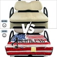 thumbnail image 5 of HUIACONG US Flag Golf Golf Cart Seat Covers Anti-Slip 4 Pocket Golf Cart Seat Covers Club Car Comfortable Portable Fit Most Cars EZGO Yamaha Club Car, 5 of 7