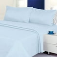thumbnail image 1 of Twin Size Light Blue 400 Thread Count 100% Cotton Sateen Dobby Stripe Sheet Set, 1 of 3