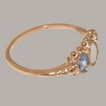 thumbnail image 4 of LBG British Made 14k Rose Gold Ring with Natural Opal & Tanzanite Womens Engagement Ring - 33 size options - Size 7.25, 4 of 5