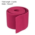 thumbnail image 2 of Uxcell Twill Elastic Band Double Side 3" Flat 2 Yard 1 Roll Flat Elastic Ribbon Cord Rose Red for Sewing Waistband, 2 of 6