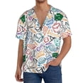thumbnail image 3 of Wukai Back To School Men's Casual Short-Sleeve Button Down Shirt - Lightweight Summer Dress Shirt for Daily Wear-Small, 3 of 7