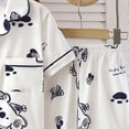 thumbnail image 4 of Kogui Silk Pajamas for Girls Pajama Set for Kid Baby Boy Girl Button-up Silk Pajama Sleepwear Nightwear Loungewear Clothes Set 2T 3T (White,2-3 Years), 4 of 4
