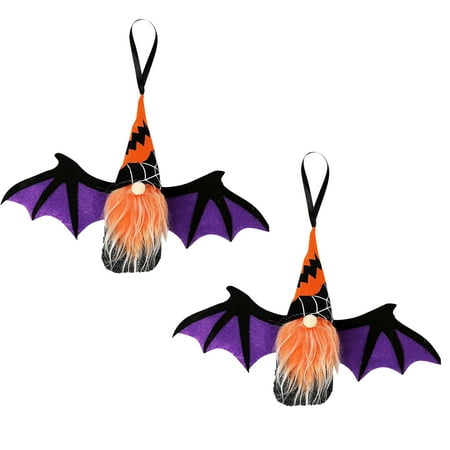 

GFHhgdj Halloween Vampire Bat Gnome Fabric Faceless Man Decoration Props 2pcs Purple Faceless Doll Halloween Gnome Bat Dwarf Home Farmhous Kitchen Decor Decorations