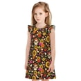 thumbnail image 1 of Vsdgher Tournesols Champignons pour Filles Chemises de Nuit Tout-Petits Manches Courtes Volantées Nuisette Robe de Nuit Tenue de Sommeil Pyjamas pour Fête Pyjama-Petit, 1 of 6