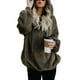 thumbnail image 1 of Sudadera con capucha y bolsillos extragrandes y acogedores para mujer, sudadera deportiva de polar, 1 of 2