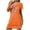 Orange, variant on Tnhcen Women's Summer Sleep Dress – Round Neck Short Sleeve Fashion Print Soft Polyester Spandex S-2XL Plus Size for Home/Relaxing