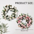 thumbnail image 3 of Veeogra Artificial Floral Wreath,Front Door Wreath,17.7" White Rose Eucalyptus Wreath,Rustic Handmade Floral Decor,All Season Round Wreath,Indoor & Outdoor Decor,Wreaths For Front Door Outside, 3 of 9
