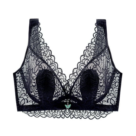 zuwimk Bras For Women Women s Embrace Lace Plunge Contour Bra Z-Black 38C