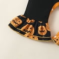 thumbnail image 7 of URMAGIC 0-18M Newborn Baby Girls Halloween Pumpkin Print Jumpsuit Infant Ruffle Long Sleeve Romper +Headband 2PCS Outfits Set, 7 of 7