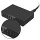 thumbnail image 2 of Cargador USB de 10 puertos Teléfono móvil Tableta MP3 MP4 Adaptador de corriente USB Estación de carga de escritorio, Negro, Enchufe de EE. UU. Vogacara EL000298-02, 2 of 2