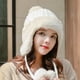thumbnail image 2 of Gorro de invierno para mujer con orejeras, gorro de piel cálido, gorro de trampero de esquí, 2 of 3