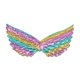 thumbnail image 1 of TQEHS Accesorio de disfraz de fiesta de alas de hada de ángel con plumas coloridas para niños Cosplay rápido G9S7, 1 of 6