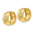 thumbnail image 2 of Primal Gold 14 Karat Yellow Gold Textured and Hinged Hoop Earrings, 2 of 4