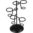 thumbnail image 5 of Soporte para conos de helado de hierro negro con base, 5 orificios para exhibir conos de nieve, rollos de mano para sushi, palomitas de maíz, dulces, papas fritas, 5 of 5